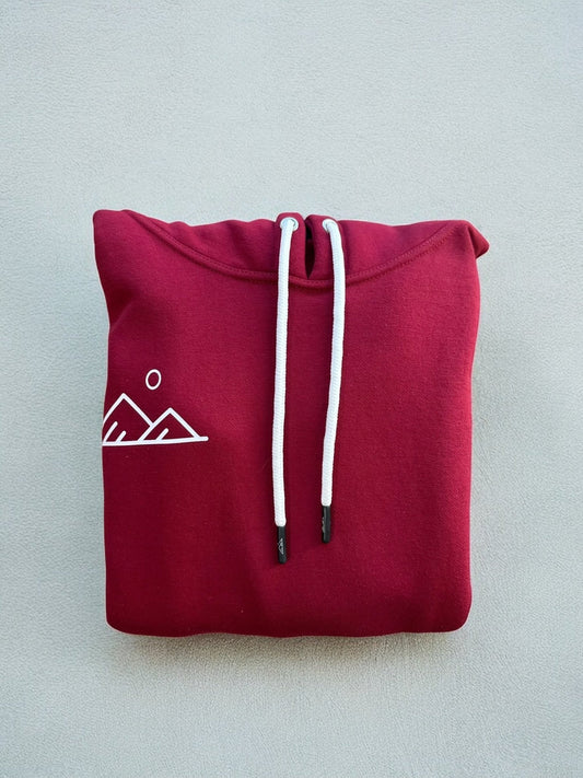 Apex Hoodie - Maroon/White - Apex Apparel