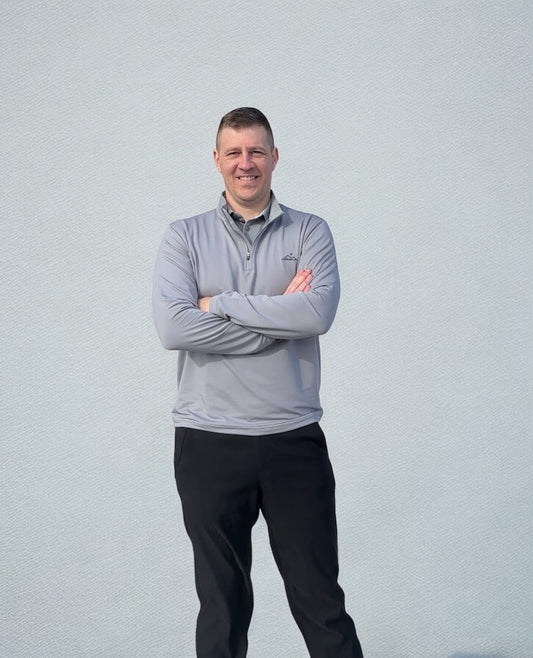 Apex Performance 1/4 Zip - Gray - Apex Apparel