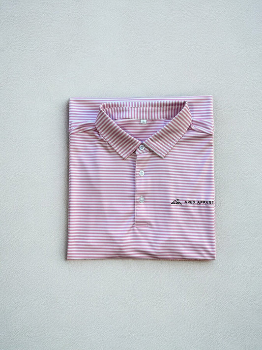 Striped Golf Polos - Apex Apparel