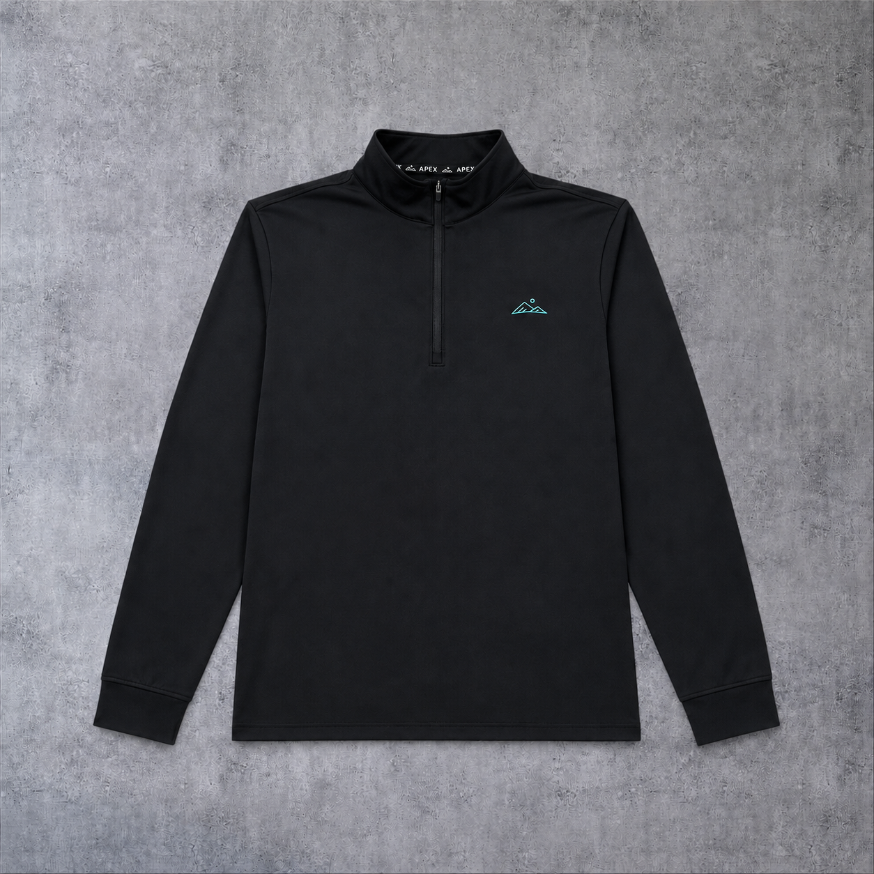 Zenith 1/4 Zip | Obsidian Black | Apex Apparel