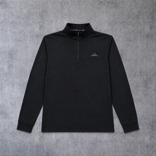 Zenith 1/4 Zip | Obsidian Black | Apex Apparel