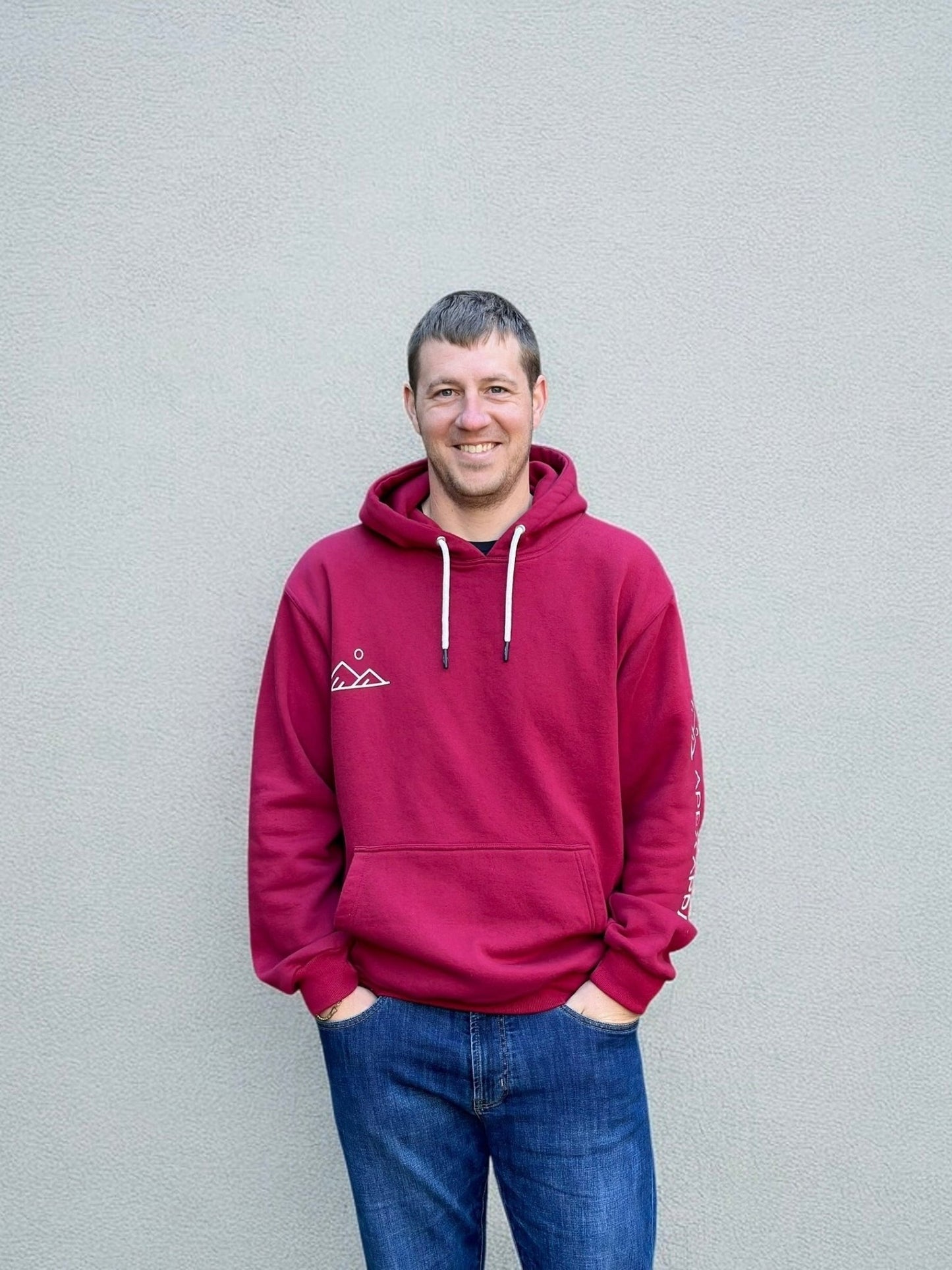 Apex Hoodie - Maroon/White - Apex Apparel