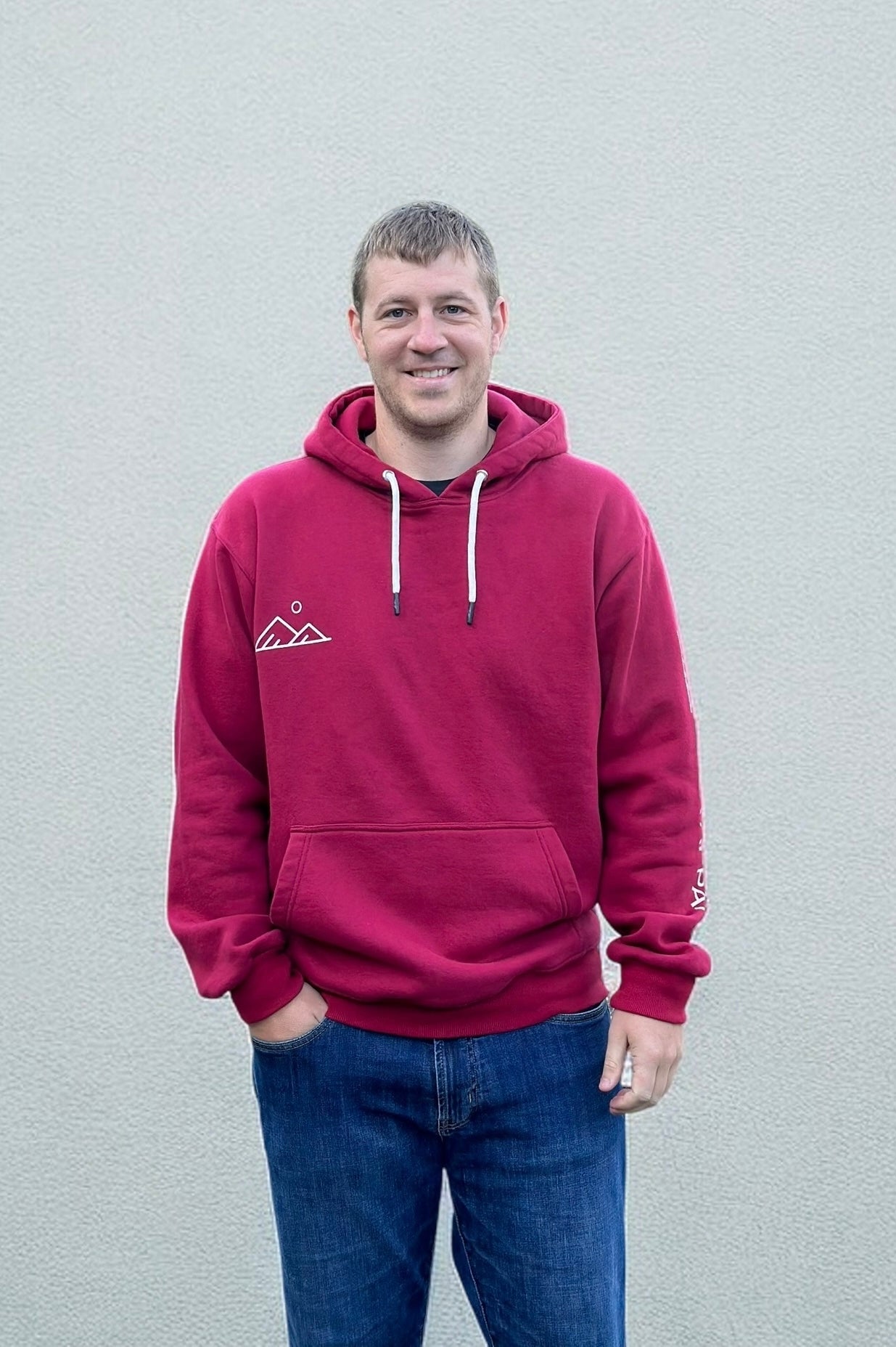 Apex Hoodie - Maroon/White - Apex Apparel