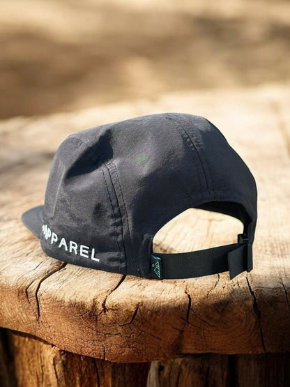 Black 5 Panel Camp Hat - Apex Apparel