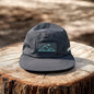 Black 5 Panel Camp Hat - Apex Apparel