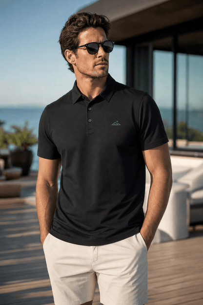 Essentials Polo | Obsidian Black | Modern Fit - Apex Apparel