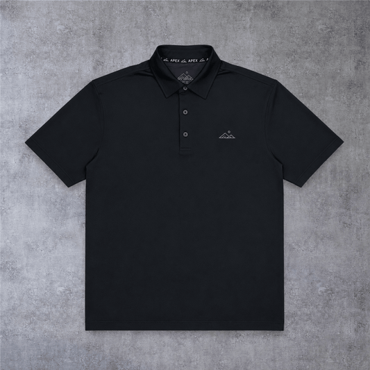 Essentials Polo | Obsidian Black | Modern Fit - Apex Apparel
