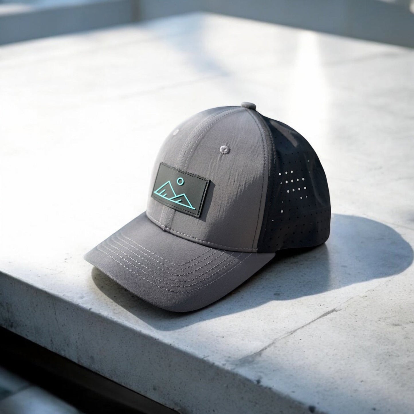 Gray/Black Performance 6 Panel - Apex Apparel