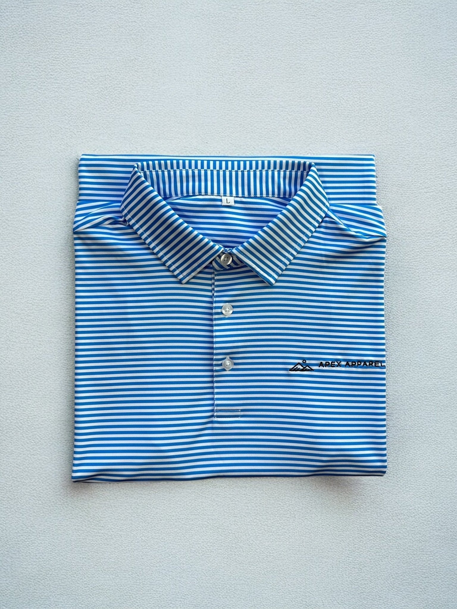 Striped Golf Polos - Apex Apparel