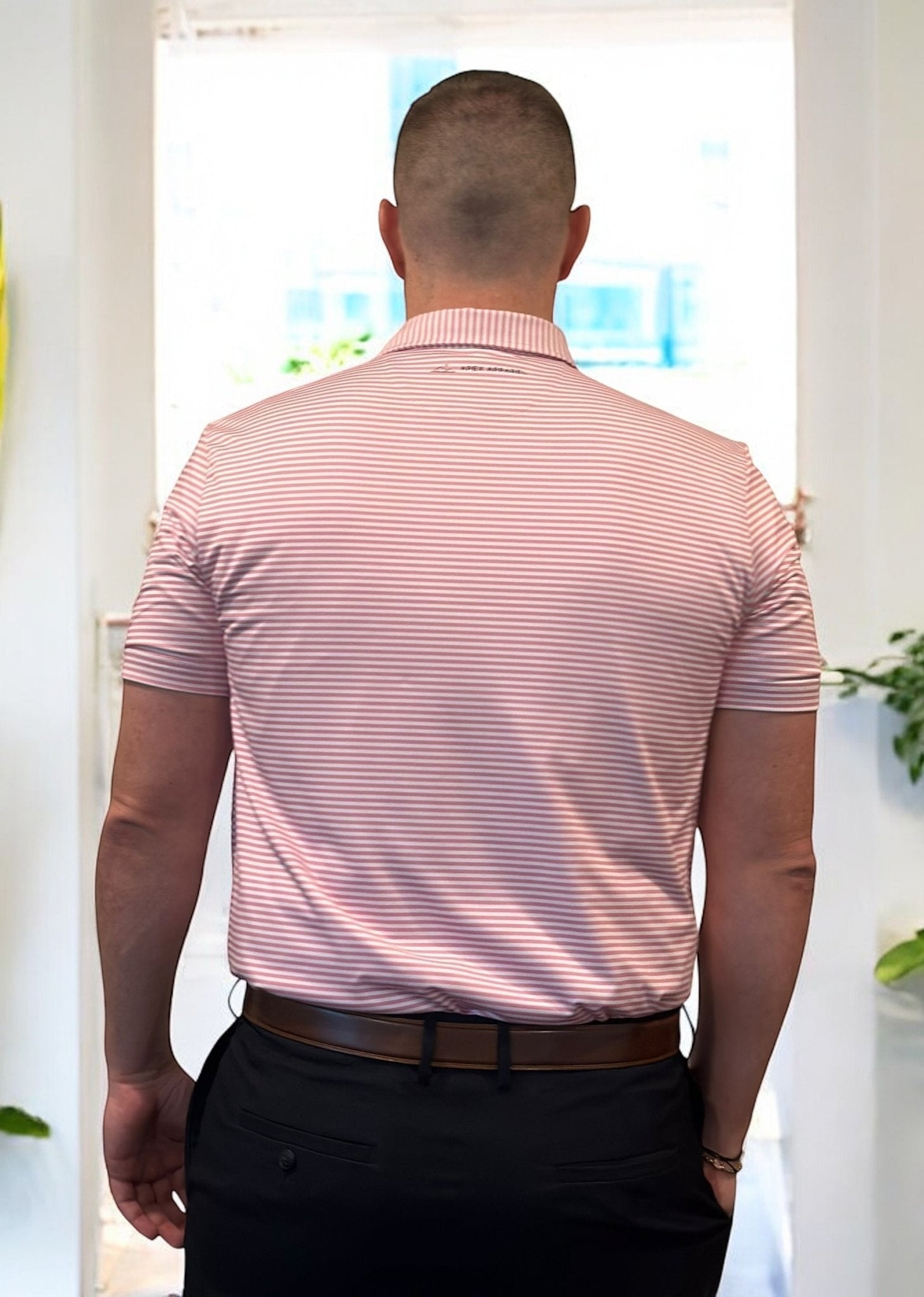 Striped Golf Polos - Apex Apparel