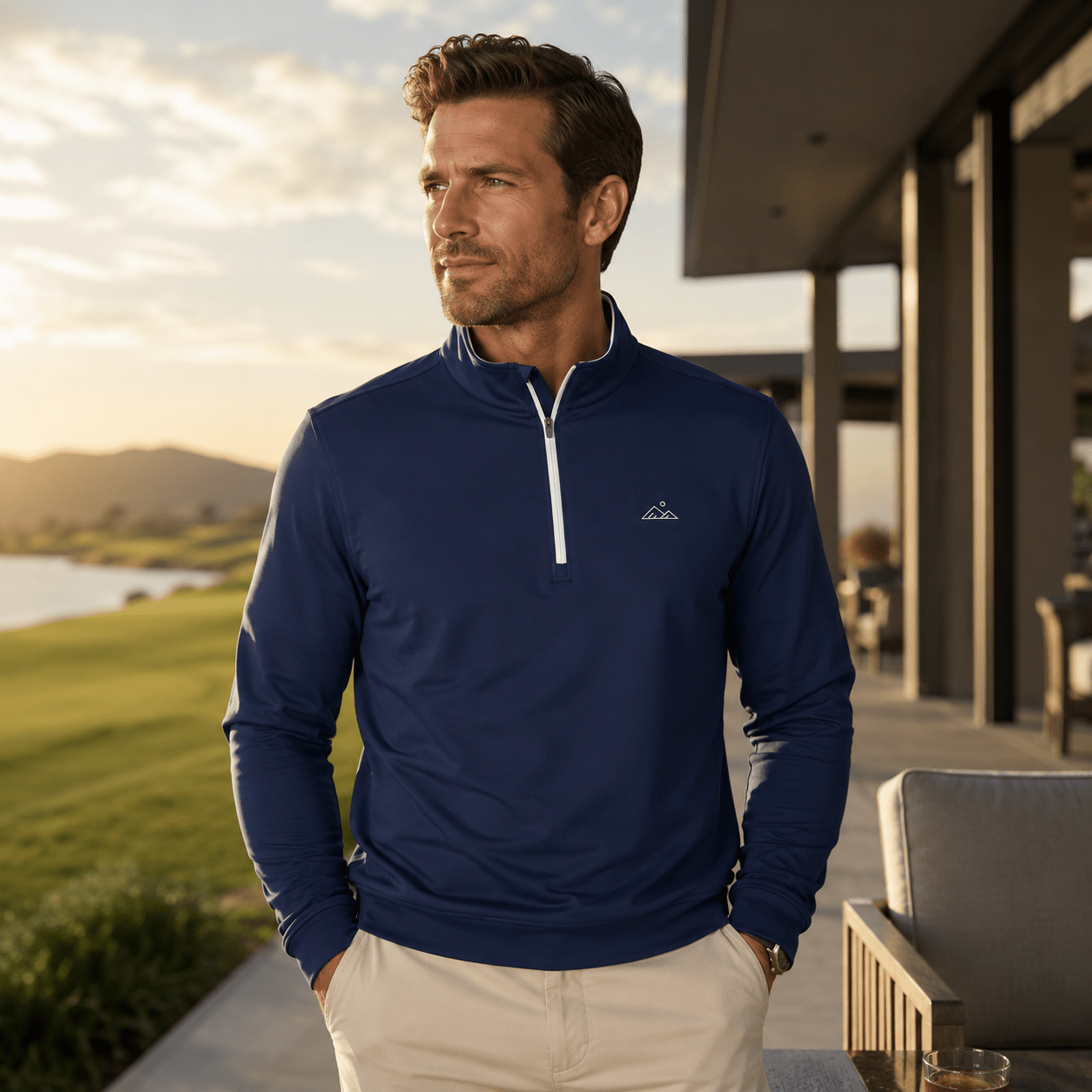 Zenith 1/4 Zip | Midnight Navy | Apex Apparel - Apex Apparel