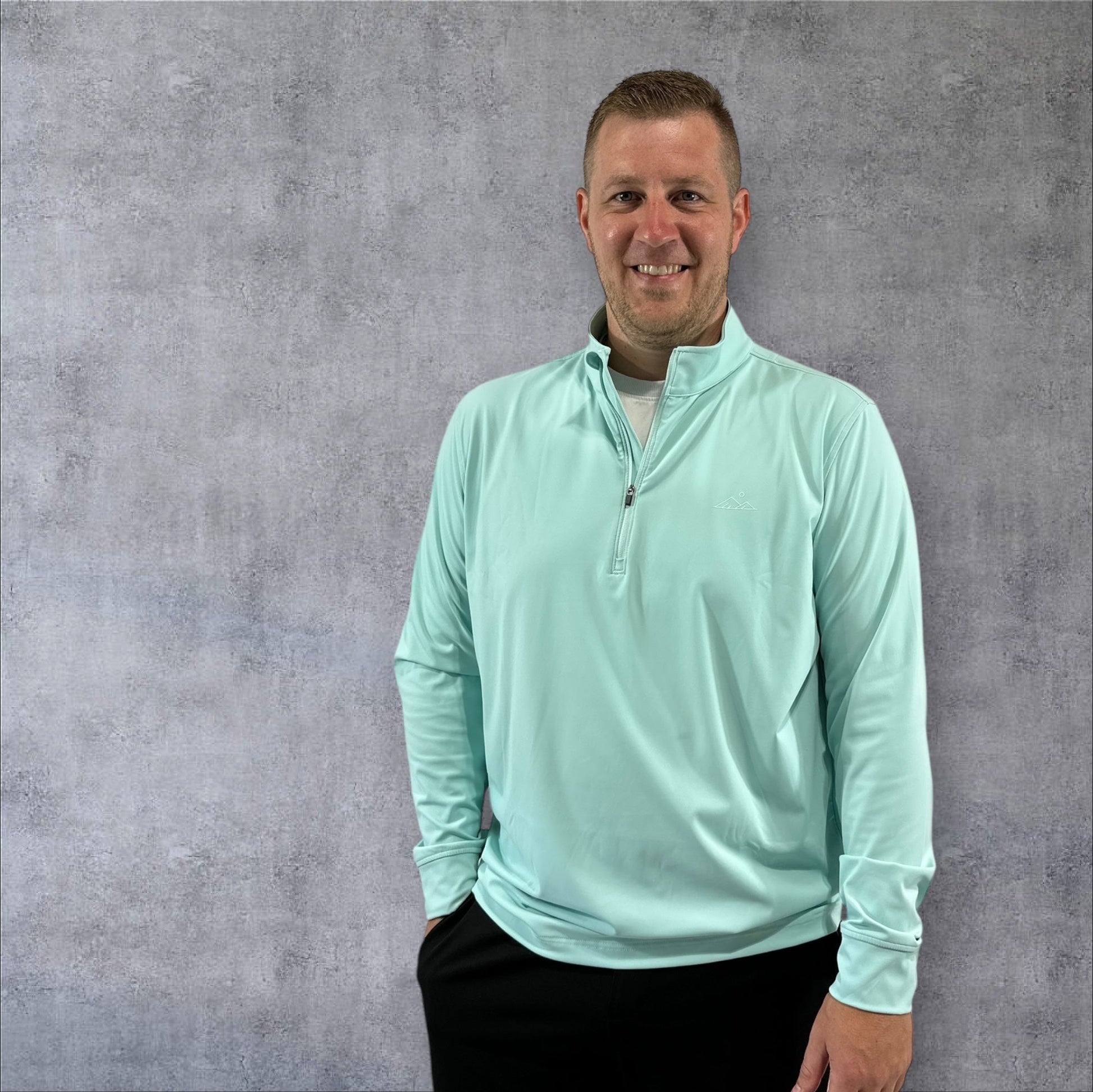 Zenith 1/4 Zip - Mint - Apex Apparel