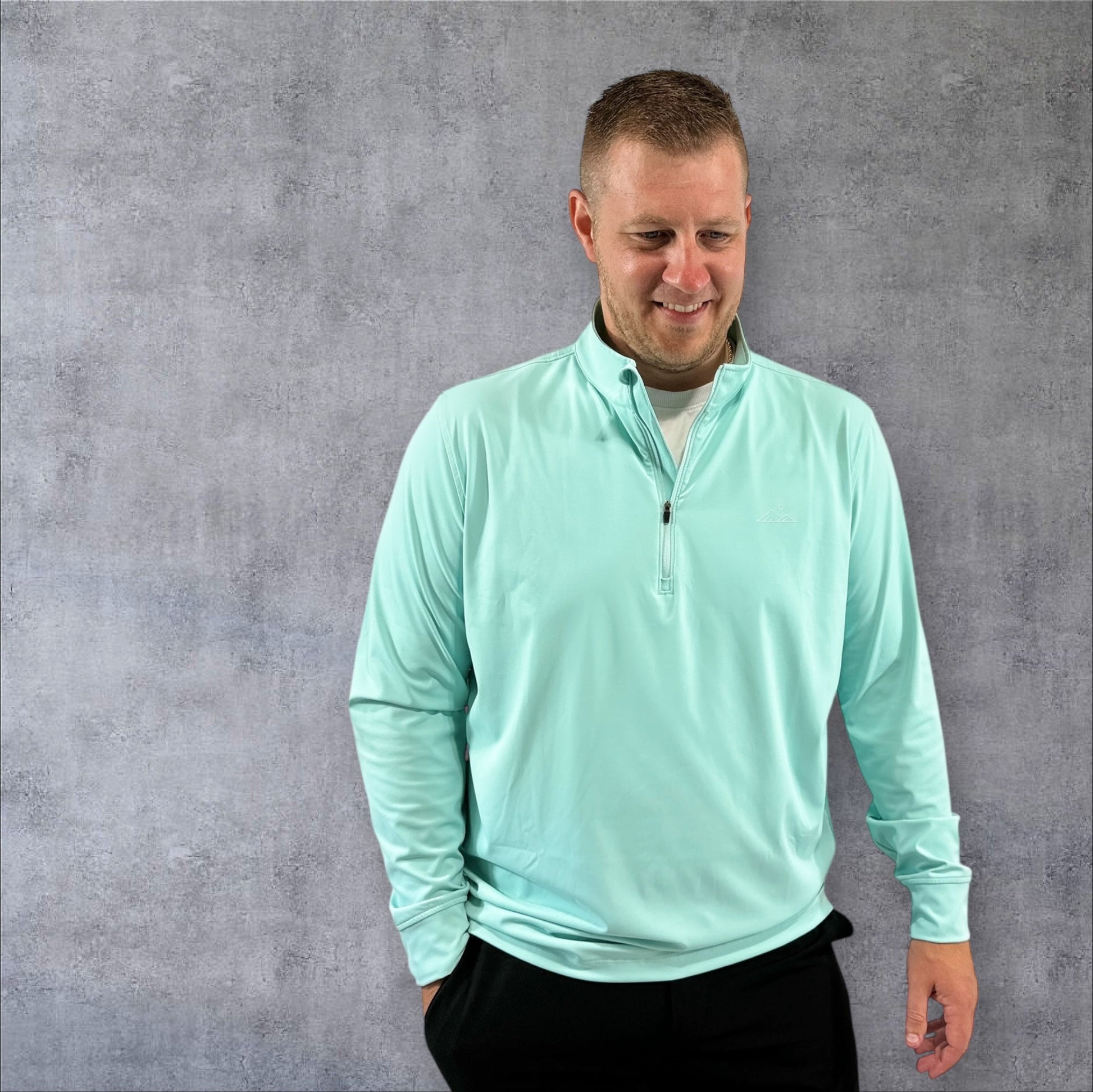 Zenith 1/4 Zip - Mint - Apex Apparel
