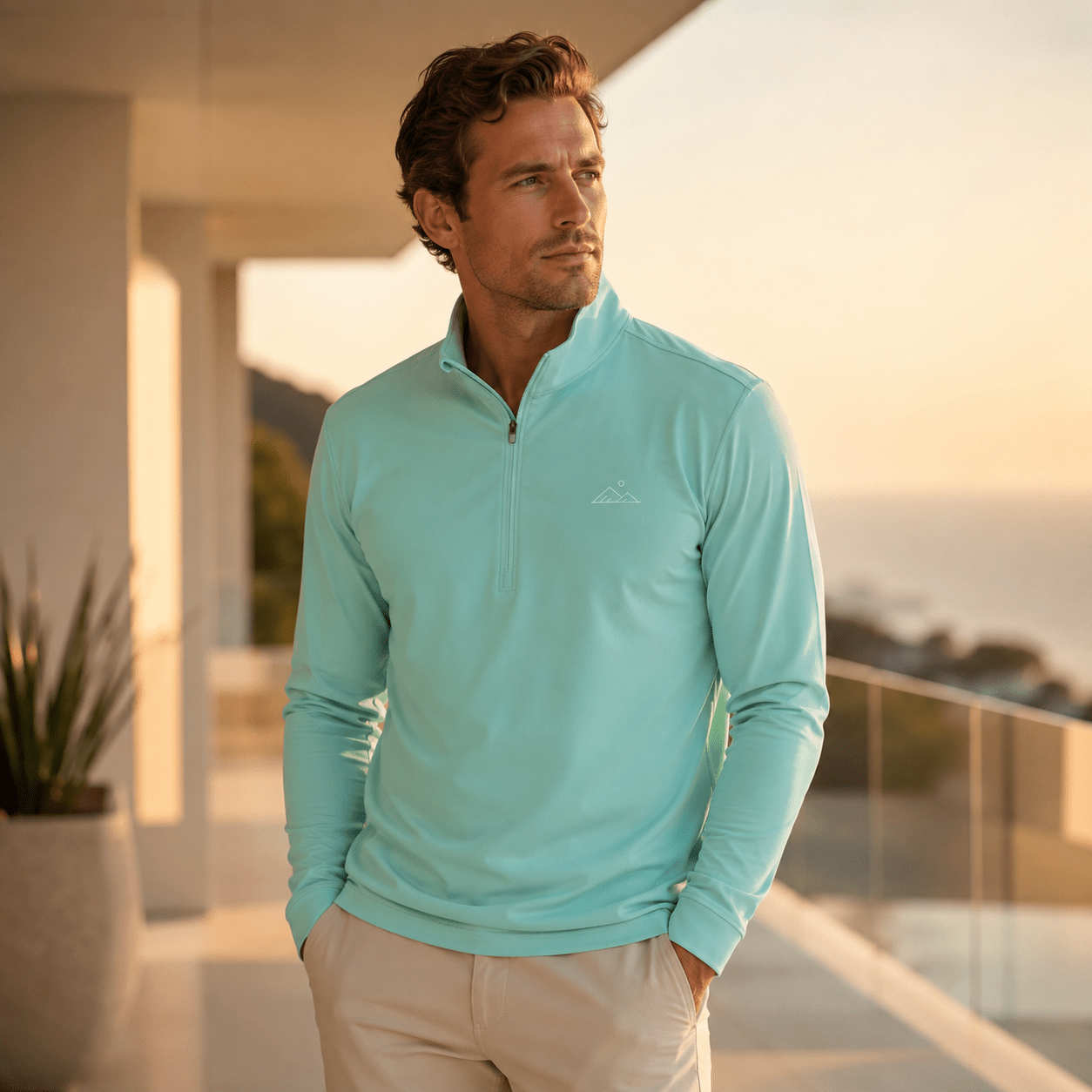 Zenith 1/4 Zip | Mint | Apex Apparel - Apex Apparel