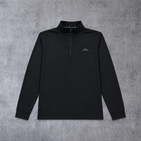 Zenith 1/4 Zip | Obsidian Black | Apex Apparel - Apex Apparel