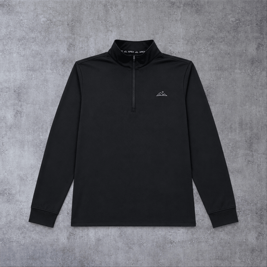Zenith 1/4 Zip | Obsidian Black | Apex Apparel - Apex Apparel