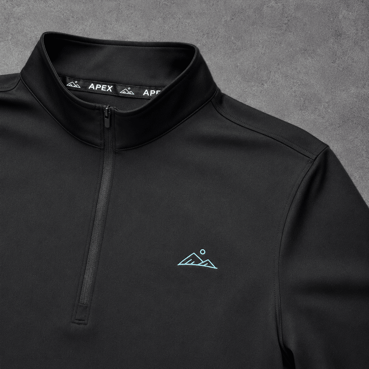 Zenith 1/4 Zip | Obsidian Black | Apex Apparel - Apex Apparel