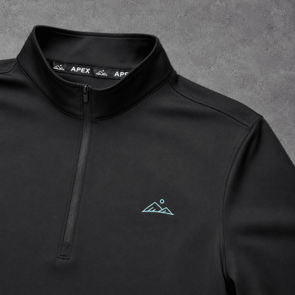 Zenith 1/4 Zip | Obsidian Black | Apex Apparel - Apex Apparel